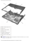 Page 42Palm Rest: Dell Latitude C540/C640 Service Manual
 
1 M2 x 3-mm screws (3)
2 palm rest
3 palm-rest flex cable
4 bottom case
5 interface connector for 
palm-rest flex cable
6 back center of the palm 
rest
NOTICE: Carefully separate the palm rest from the bottom case to avoid 
damage to the palm rest. 
file:///F|/Service%20Manuals/Dell/Latitude/c540-640/palmrest.htm (3 of \
4) [2/28/2004 7:57:52 AM] 