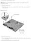 Page 41Removing and Replacing Parts : Dell Latitude C800/C805 Service Manual 
NOTICE: To avoid damaging the palmrest assembly, you must first remove the 
display assembly. 
6.  Turn the computer over. 
7.  Remove the nine 20-mm screws (labeled with a circle P) that secu\
re the palmrest  to the computer. 
Palmrest Screws 
 
8.  Turn the computer over. 
9.  Use the pull loop to disconnect the palmrest flex cable from the tou\
ch- pad connector  on the system board....