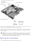 Page 46Removing and Replacing Parts : Dell Latitude C810 Service Manual 
 
The system boards BIOS chip contains the system service tag number, whi\
ch is also 
visible on a bar-code label on the bottom of the computer. 
The replacement kit for the system board assembly includes a diskette or\
 CD that 
provides a utility for transferring the service tag number to the replac\
ement system 
board assembly. 
NOTICE: If you received a flash BIOS update program diskette or CD with the 
replacement microprocessor,...