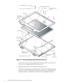 Page 2214 Dell Latitude CS Portable Computers Service Manual
O
)LJXUH6DPVXQJLVSOD\$VVHPEO\%H]HO5HPRYDO
the six M2 x 4-mm screws located at the top and bottom of the bezel on 
the front of the display assembly (see Figure 12).
3. Separate the bezel from the display-assembly top cover.
The bezel is secured by slot openings that snap into the display-assembly 
top cover. Lift the inside edge of the bezel, working your way around the 
inside perimeter, to unsnap and remove it from the display assembly....