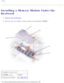 Page 27Memory: 
Installing a Memory Module Under the 
Keyboard
1.  Remove the keyboard. 
2.  Loosen the two captive screws in the cover labeled DIMM1. 
 
1 captive screws (2)  
2 DIMM1 cover 2X386
3 memory module
See Mini RSL
file:///F|/Service%20Manuals/Dell/Latitude/d400/memory.htm (5 of 7) [2\
/28/2004 8:06:11 AM] 