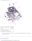 Page 68Fan: Dell Latitude D505 Series Service Manual
 
1 M2.5 x 8-mm screws (2) 3R690
2 fan J1043
3 fan cable connector  
4 system board connector  
6.  Remove the two M2.5 x 8-mm screws from the fan, and pull the fan away fr\
om  the system board. 
Back to Contents Page
file:///F|/Service%20Manuals/Dell/Latitude/d505/fan.htm (2 of 3) [2/28\
/2004 8:13:55 AM] 