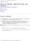 Page 11Memory Module, Mini PCI Card, and Modules: Dell Latitude D600 Service Ma\
nual
Back to Contents Page 
Memory Module, Mini PCI Card, and 
Modules 
Dell™ Latitude™ D600 Service Manual
  Memory Module
  Mini PCI Card
  Modules
Memory Module
 CAUTION: Before working inside your Dell™ computer, read the safety 
instructions in your System Information Guide.
 CAUTION: To prevent static damage to components inside your 
computer, discharge static electricity from your body before you touch 
any of your...