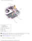 Page 56Microprocessor Module: Dell Latitude D600 Service Manual
 
1 screwdriver 
(perpendicular to 
microprocessor)
2 ZIF-socket cam screw
3 ZIF socket
4 pin-1 corner
NOTE: The ZIF-socket cam screw secures the microprocessor to the system 
board. Take note of the arrow on the ZIF-socket cam screw. 
NOTE: See Mini RSL for microprocessor part numbers. 
5.  Lift out the microprocessor module. 
file:///F|/Service%20Manuals/Dell/Latitude/d600/cpu.htm (2 of 3) [2/28\
/2004 8:15:51 AM] 