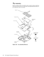 Page 684-32 Dell Latitude LM Systems Service Manual
Top Assembly
The top assembly consists of the plastic palm rest and its related components. 
The subsections that follow provide removal and replacement procedures for 
the components of the top assembly.
Figure 4-26.  Top Assembly Removal
hinge cover (2)
keyboard
touch pad connector
main board
top assembly 
bottom assembly
(screws SD1 andSD2 are 5 mm)
 SD3
 5 mm  
SD4
hook
display close button
 SD1
 SD2
(screws SD3 andSD4 are 3 mm)
 3 mm
Production Note!!!  