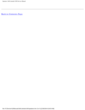 Page 62Speakers: Dell Latitude X300 Service Manual 
Back to Contents Page
 
file:///F|/Service%20Manuals/Dell/Latitude/x300/speakers.htm (3 of 3) \
[2/28/2004 8:26:35 AM] 