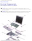 Page 13System Components: Dell Latitude X300 Service Manual 
Back to Contents Page 
System Components 
Dell™ Latitude™ X300 Service Manual 
NOTICE: Only a certified service technician should perform repairs on your 
computer. Damage due to servicing that is not authorized by Dell is not \
covered 
by your warranty. 
NOTICE: Unless otherwise noted, each procedure in this manual assumes that a 
part can be replaced by performing the removal procedure in reverse orde\
r....