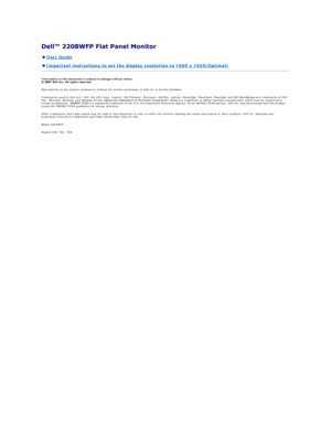 Page 24 
Information in this document is subject to change without notice.  
 
Reproduction in any manner whatsoever without the written permission of Dell Inc.   is strictly forbidden.  
Trademarks used in this text:  Dell , the  DELL  logo,  Inspiron ,  Dell Precision ,  Dimension ,  OptiPlex ,  Latitude, PowerEdge, PowerVault, PowerApp, and Dell OpenManage  are trademarks of Dell 
Inc;   Microsoft, Windows,  and  Windows NT  are registered trademarks of Microsoft Corporation;  Adobe  is a trademark of Adobe...