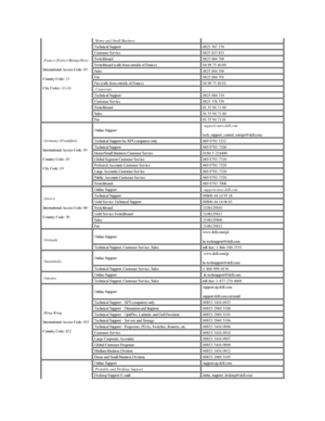 Page 17   France (Paris) (Montpellier)  
  International Access Code:  00    
  Country Code:  33    
  City Codes:  (1) (4)        Home and Small Business      
  Technical Support   0825 387 270
  Customer Service    0825 823 833
  Switchboard    0825 004 700
  Switchboard (calls from outside of France)   04 99 75 40 00
  Sales   0825 004 700
  Fax   0825 004 701
  Fax (calls from outside of France)   04 99 75 40 01
   Corporate      
  Technical Support   0825 004 719
  Customer Service   0825 338 339...