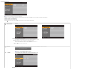 Page 19Dell IN2020/IN2020M Flat Panel Monitor Users Guide
file:///C|/Users/santhosh_v/Desktop/UG_en/operate.htm[3/27/2013 12:21:03 PM]
 NOTE: Auto Adjust  is only  available  when  you are using  the analog  (VGA) connector.
2.  Press  the  and   buttons to  move  between  the setting  options.  As you move  from  one  icon to  another,  the option name is highlighted.  See the table for a  complete  list of all the options available  for the monitor.
3.  Press  the  button once  to  activate the highlighted...