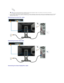 Page 312. Connect the white (digital DVI - D) or the blue (analog VGA) or the black (DisplayPort) display connector cable to the corresponding video port on the back 
of your computer. Do not use three cables on the same computer. Use all the cables only when they are connected to three different computers with 
appropriate video systems.   
Connecting the white DVI cable  
 
Connecting the blue VGA cable  
 
   
Connecting the black DisplayPort cable  
    NOTE:  Do not connect the blue VGA , the White DVI and...