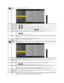 Page 22  Display 
Settings   Use the Display Settings to adjust image.   
   
  Wide Mode  Adjust the image ratio as 4:3 or full screen.
   Horizontal P
osition  
Use  the   or   to adjust image left or right. Minimum is 0 ( - ). Maximum is 100 (+). 
   Vertical Pos
ition    
Use  the   or    to adjust image up or down. Minimum is 0 ( - ). Maximum is 100 (+). 
   Sharpness  
This feature can make the image look sharper or softer. Use   or   to adjust the sharpness from 0 to 100.  
   Pixel Clock  
T he Phase...