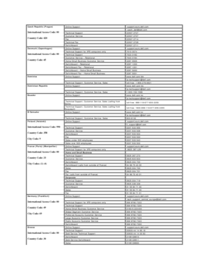 Page 11Czech Republic (Prague)  
International Access Code: 00  
Country Code: 420     Online Support     support.euro.dell.com
     czech_dell@dell.com
  Technical Support   22537 2727
  Customer Service    22537 2707
  Fax   22537 2714
  Technical Fax   22537 2728
  Switchboard   22537 2711
Denmark (Copenhagen)  
International Access Code: 00  
Country Code: 45     Online Support     support.euro.dell.com
  Technical Support for XPS computers only    7010 0074
  Technical Support    7023 0182
  Customer...