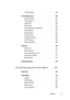 Page 11Contents7
TCP/IP Settings. . . . . . . . . . . . . . . . . . .  200
Printer Maintenance
 . . . . . . . . . . . . . . . . . .  201
System Settings
 . . . . . . . . . . . . . . . . . .  201
Paper Density
 . . . . . . . . . . . . . . . . . . .  203
Adjust BTR
. . . . . . . . . . . . . . . . . . . . .  203
Adjust Fuser
 . . . . . . . . . . . . . . . . . . . .  204
Color Registration Adjustment
. . . . . . . . . . .  205
Adjust Altitude
 . . . . . . . . . . . . . . . . . . .  207
Reset Defaults
 . . . . . . ....