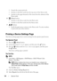 Page 188184Operator Panel
• Cancels the current print job.
• Switches to the Print mode from the top menu of the Menu mode.
• Switches to the upper hierarchy of the menu from the submenu of the 
Menu mode.
6 (Menu) button
• Switches to the Menu mode from the Print mode.
• Switches to the Print mode from the Menu mode.
7  buttons
• Scrolls through menus or items in the Menu mode. To enter numbers  or passwords, press these buttons.
Printing a Device Settings Page
The device settings page shows current  settings...