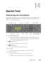 Page 225Operator Panel223
14
Operator Panel
Using the Operator Panel Buttons
The operator panel has a 4-line by 28-character liquid crystal display (LCD), 
light-emitting diodes (LED), control buttons, and numeric keypad, which 
allow you to control the printer.
1
One Touch Dial button
• Calls up the stored Fax number registered in the Phone Book. The 
first four fax numbers in the Phone Book are assigned to the buttons 
in row order, starting from the top corner.
2 (Copy) button
• Moves to the top level of the...