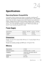 Page 367DELL CONFIDENTIAL – PRELIMINARY 9/13/10 - FOR PROOF ONLY
Specifications365
24
Specifications
Operating System Compatibility
Your Dell™ 2150cn/2150cdn Color Printer is compatible with Microsoft® 
Windows® XP, Windows XP 64-bit Edition, Windows Server® 2003, Windows 
Server 2003 x64 Edition, Windows Server 2008, Windows Server 2008 64-bit 
Edition, Windows Server 2008 R2 64-bit Edition, Windows Vista
®, Windows 
Vista 64-bit Edition, Windows 7, Windows 7 64-bit Edition, Mac OS X 10.3.9, 
10.4.11, 10.5,...