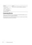 Page 472470Troubleshooting Guide
FILE LOCATION:  C:\Users\fxstdpc-
admin\Desktop\30_UG??\Mioga_SFP_UG_FM\Mioga_SFP_UG_FM\section28.fm
DELL CONFIDENTIAL – PRELIMINARY 9/13/10 - FOR PROOF ONLY
Contacting Service
When you call for printer service, be prepared to describe the problem you are 
experiencing or the error message that appears.
You need to know the model type and service tag of your printer. See the label 
located inside the side door of your printer.
An internal 
temperature of the 
printer became a...