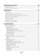 Page 6Administrative support...................................................................96
Adjusting Power Saver......................................................................................................................................................96
Restoring the factory default settings..........................................................................................................................96
Clearing...