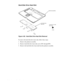 Page 784-42 Dell Inspiron 3000 Series Service Manual
Hard-Disk Drive Heat Sink
Figure 4-26.  Hard-Disk Drive Heat Sink Removal
To remove the hard-disk drive heat sink, follow these steps:
1. Remove the palmrest assembly.
2. Remove hard-disk drive heat sink screws HT1 through HT6.
3. Remove the hard-disk drive heat sink from the palmrest assembly. 
palmrest assembly
HT1
HT2HT3
HT4HT5
HT6
hard-disk drive heat sink(screws HT1–HT6 are 3 mm)
 3 mm 