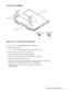 Page 97Removing and Replacing Parts 4-61
12.1-Inch LCD Hinges
Figure 4-43.  12.1-Inch LCD Hinges Removal 
To remove the 12.1-inch LCD hinges, follow these steps:
1. Remove the front bezel.
See “12.1-Inch LCD Front Bezel” found earlier in this section.
2. Place the back cover down on a work surface.
3. Remove the hinge screws H6, H7, H9, and H10.
You may need to loosen screws H5 and H8 to free the hinges. 
4. Remove the hinges from the back cover. 
The bracket does not have to be taken off to remove the hinges....