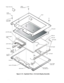 Page 484-12Dell Inspiron 3500 Portable Computer Service Manual
.
)LJXUH  ([SORGHG 9LHZ³,QFK LVSOD\ $VVHPEO\
LCD panel hinge covers (2)rubber 
bumpers (2)
 bezel screw 
covers (4)
EMI pan
LED card
LED cable
LCD cable
LCD latch
back cover LCD FPC cable
inverter signal 
cable
panel rails (2)
hinges (2)
inverter
bottom FPC bobbin top FPC 
bobbin 
5-mm bezel 
screws (6)
5-mm hinge 
screws (2)
5-mm panel 
rail screws (4) 