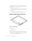 Page 5648 Dell Inspiron 7500 — Removing and Replacing Parts
This procedure assumes that you have removed the keyboard and thermal shield. The 
following procedure applies to all LCD displays (15-inch XGA, 15-inch SXGA+, and 
15.4-inch SXGA). 
1. Remove the left hinge cover (see Figure 37).
Remove the two Phillips screws on the LCD wire harness on JP3. Use a dental 
pick or flat-blade screwdriver to pry each end of the connector to release it.
2. Close the display.
3. Remove the four 6-mm screws that secure the...