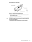 Page 51Removing and Replacing Parts 4-15
+DUGLVNULYH$VVHPEO\
)LJXUH  +DUGLVN ULYH $VVHPEO\ 5HPRYDO 
 7XUQ WKH FRPSXWHU RYHU DQG UHPRYH WKH WZR PP VFUHZV IURP
WKH KDUGGLVN GULYH GRRU
The drive is on the left side of the computer.
&$87,21 7KH KDUGGLVN GULYH LV YHU\ VHQVLWLYH WR VKRFN +DQGOH WKH
DVVHPEO\ E\ LWV HGJHV
GR QRW VTXHH]H WKH WRS RI WKH KDUGGLVN GULYH
FDVH
 DQG DYRLG GURSSLQJ LW
 *UDVS WKH GULYH GRRU DQG SXOO WKH GULYH RXW RI WKH FRPSXWHU
bottom of computer
hard-disk drive...