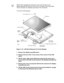 Page 684-32 Dell Latitude CP and CPi Service Manual
NOTE: When replacing the LCD panel, ensure that the tabs on the 
display-assembly EMI shield fit over the four LCD panel mounting bosses. 
(This is necessary for adequate grounding of the LCD panel.)
,QFK/&LVSOD\V
)LJXUH  /& 3DQHO 5HPRYDO ,QFK LVSOD\   
 5HPRYH WKH GLVSOD\ DVVHPEO\ EH]HO
 5HPRYH WKH IRXU VLOYHU PP VFUHZV DW WKH FRUQHUV RI WKH /&
SDQHO
 /LIW WKH XSSHU HGJH RI WKH /& SDQHO DQG SLYRW WKH SDQHO XS WR
JDLQ DFFHVV WR...