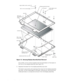 Page 2214 Dell Latitude CS Portable Computers Service Manual
O
)LJXUH6DPVXQJLVSOD\$VVHPEO\%H]HO5HPRYDO
the six M2 x 4-mm screws located at the top and bottom of the bezel on 
the front of the display assembly (see Figure 12).
3. Separate the bezel from the display-assembly top cover.
The bezel is secured by slot openings that snap into the display-assembly 
top cover. Lift the inside edge of the bezel, working your way around the 
inside perimeter, to unsnap and remove it from the display assembly....