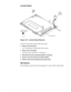 Page 624-26 Dell Latitude LM Systems Service Manual
Inverter Board
.
Figure 4-21.  Inverter Board Removal
To remove the inverter board, follow these steps:
1. Remove the front bezel.
See “Front Bezel” found earlier in this section.
2. Remove the LCD panel.
See the previous subsection, “LCD Panel.” 
3. Disconnect the power/suspend indicator connector.
4. Remove inverter board screws H15 and H16.
5. Remove the inverter board from the back bezel.
Microphone
The microphone cannot be removed separately; it is part...