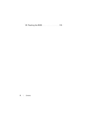 Page 88Contents
25 Flashing the BIOS . . . . . . . . . . . . . . . . .  115
book.book  Page 8  Friday, April 13, 2012  2:02 PM 