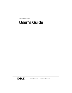 Page 1www.dell.com | support.dell.com
Dell™ Axim™ X5
User’s Guide 