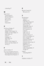 Page 5252Index
contacting 47
M
Main Unit 6
Control panel
 6
Elevator button
 6
Focus ring
 6
IR receiver
 6
Lens
 6
Zoom tab
 6
O
On-Screen Display 25
Auto-Adjust
 27
Display (in PC Mode)
 30
Display (in Video Mode)
 31
Input Select
 26
Lamp
 32
Language
 33
Main Menu
 26
Others
 34
Picture (in PC Mode)
 28
Picture (in Video Mode)
 29
Set Up
 27
P
phone numbers 47
Powering On/Off the Projector
Powering Off the Projector
 17
Powering On the Projector
 17
R
Remote Control 24
IR receiver
 22
S
Specifications...