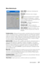 Page 237Uso do projetor237
Menu Administração 
LOCAL. MENU—selecione a localização do 
OSD na tela.
PROJEÇÃO—Selecione como a imagem 
aparece:
•  Desktop de projeção frontal (o padrão). 
•  Desktop de retroprojeção -- o projetor 
reverte a imagem e assim você pode projetar por 
trás de uma tela transparente.
TIPO DE SINAL—selecione manualmente os 
tipos RGB, YCbCr, YPbPr.
DURAÇÃO LÂMP.—Mostra as horas de 
operação desde que o timer da lâmpada zerou.
CONF. LÂMPADA—Depois de instalar a nova 
lâmpada, selecione Yes...