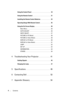 Page 44Contents
Using the Control Panel . . . . . . . . . . . . . . . . . . . . . . . . . . . . . . . . . . . . . .   18
Using the Remote Control
. . . . . . . . . . . . . . . . . . . . . . . . . . . . . . . . . . . .   21
Installing the Remote Control Batteries
 . . . . . . . . . . . . . . . . . . . .   24
Operating Range With Remote Control
 . . . . . . . . . . . . . . . . . . . . .   25
Using the On-Screen Display
. . . . . . . . . . . . . . . . . . . . . . . . . . . . . . . .   26
Main Menu
. . . . . . . ....