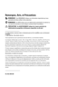 Page 48Remarques, Avis, et Précautions
 REMARQUE : Une REMARQUE indique une information importante qui vous 
permettra de mieux utiliser votre projecteur.
 
REMARQUE : Un AVIS indique soit une détérioration potentielle de matériel ou 
une perte de données et vous indique comment éviter le problème.
 
PRÉCAUTION : Un AVERTISSEMENT indique des risques potentiels de 
détérioration de propriétés, de blessures corporelles, ou de mort. 
____________________
Les informations contenues dans ce document peuvent être...