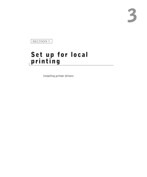 Page 353
SECTION 3
Set up for local 
printing
Installing printer drivers 