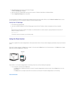 Page 16 
5. Select TCP/IP Settings from the list at the left side of the page.  
The  TCP/IP Settings  page is displayed.  
 
6. Select the mode from IP Address Mode, and then enter the values in IP Address, Subnet Mask, and Gateway Address.  
 
7. Press the  Apply New Settings  button to take effect.  
 
   
   
You can also assign the IP address to the printer when installing the printer drivers with installer. When you use the  Network Installation  feature, you can 
set the IP address from 0.0.0.0 to the...