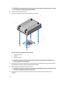 Page 78CAUTION: Never remove the heat sink from a processor unless you intend to remove the processor. The heat 
sink is necessary to maintain proper thermal conditions.
5.Loosen the heat-sink retention sockets.
6.Lift the heat sink away from the processor and set the heat sink aside.
Figure 38. Removing and Installing the Processor Heat Sink
1.retention sockets (4)
2.heat sink
3.retention screws (4)
CAUTION: The processor is held in its socket under strong pressure. Be aware that the release lever can 
spring...