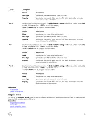 Page 51OptionDescriptionOptionDescriptionDrive TypeSpeci