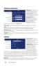 Page 19628Uso del proyector
PANTALLA (en Modo Video)
MODO VIDEO—Seleccione un 
modo para optimizar cómo 
se usará el proyector: PC, 
MOVIE, sRGB (ofrece una 
representación del color más 
precisa), JUEGO , y 
PERSONAL (ajusta su 
configuración preferida). Si 
ajusta la configuración de 
Intensidad blanco o 
Degamma, el proyector 
cambiará automáticamente a PERSONAL.
T
IPO DE SEÑAL—Selecciona manualmente el tipo de señal RGB, YCbCr, YPbPr.
Z
OOM—Pulse  para ampliar digitalmente una imagen hasta 10 veces en la...