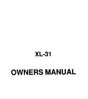 Page 1XL-31
OWNERSMANUAL
:RE8uRGURYINSTRUMENTS.INC.
.-.....—---— 