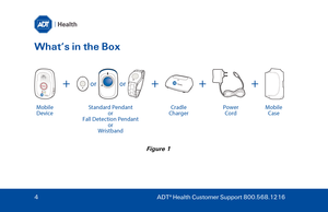 Page 4What’s in the Box 
Figure 1 
4  ADT ® Health Customer Support 800.568.1216   