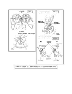 Page 8c) Align the motor to TDC.  Always rotate motor in a counter-clockwise motion.   
 
 
 
 
 
 
 
 
 
 
 
 
 
H22AB-Series 
H-Series  