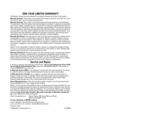 Page 16ONE-YEAR LIMITED WARRANTY
This Maxim®product warranty extends to the original consumer purchaser of the product.
Warranty Duration: This product is warranted to the original consumer purchaser for a peri-
od of one (1) year from the original purchase date. 
Warranty Coverage: This product is warranted against defective materials or workmanship.
This warranty is void if the product has been damaged by accident, in shipment, unreasonable
use, misuse, neglect, improper service, commercial use, repairs by...