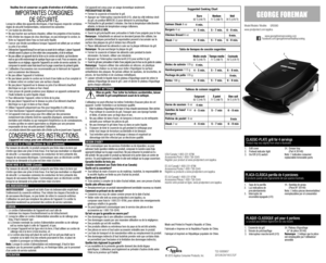 Page 2Veuillez lire et conserver ce guide d’entretien et d’utilisation.
IMPORTANTES CONSIGNES  
DE SÉCURITÉ.Lorsqu’on utilise des appareils électriques, il faut toujours respecter certaines règles de sécurité fondamentales, notamment les suivantes :•	Lire toutes les directives.•	Ne pas toucher aux surfaces chaudes; utiliser les poignées et les boutons.•	Afin d’éviter les risques de choc électrique, ne pas immerger le cordon, la fiche ou l’appareil dans l’eau ou tout autre liquide.•	Exercer une étroite...