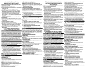 Page 1Please Read and Save this Use and Care Book. 
IMPORTANT SAFEGUARDSWhen using electrical appliances, basic safety precautions should always be 
followed, including the following:
• Read all instructions.
•  Do not touch hot surfaces. Use handles or knobs.
•  To protect against electrical shock do not immerse cord, plugs or appliance 
in water or other liquid.
•  Close supervision is necessary when any appliance is used by 
 or near children.
•  Unplug from outlet when not in use and before cleaning. Allow...