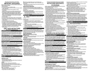 Page 1Please Read and Save this Use and Care Book. 
IMPORTANT SAFEGUARDSWhen using electrical appliances, basic safety precautions should always be followed, including the following:•	Read all instructions.•	Do not touch hot surfaces. Use handles or knobs.•	To protect against electrical shock do not immerse cord, plugs or appliance in water or other liquid.•	Close supervision is necessary when any appliance is used by  or near children.•	Unplug from outlet when not in use and before cleaning. Allow to cool...
