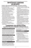 Page 1919
• Lire toutes les instructions.
•  Ne pas toucher aux surfaces chaudes. Utiliser 
les poignées ou les boutons de l’appareil.
•  Afin d’éviter les risques de choc électrique, ne 
pas immerger le cordon, la fiche ou l’appareil 
dans l’eau ou dans d’autres liquides.
•  Exercer une étroite surveillance lorsque 
l’appareil est utilisé à proximité d’un enfant ou 
lorsqu’un enfant s’en sert.
•  Débrancher l’appareil lorsqu’il n’est pas en 
marche et avant le nettoyage. Le laisser 
refroidir avant d’installer...